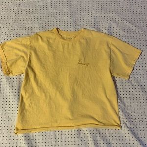 brandy melville cropped honey tee